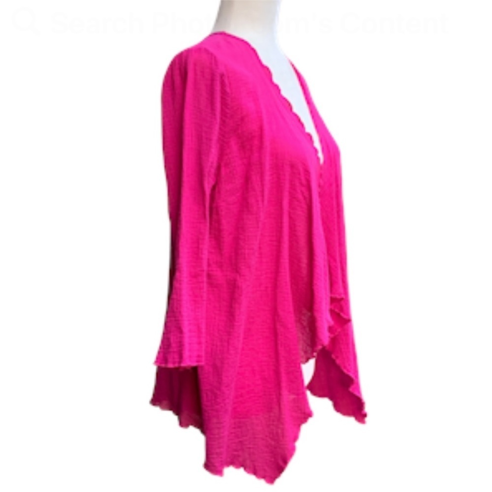 Soft Surroundings Gauze Topper XS Petite Natural Philosophy Fuchsia - Picture 2 of 8